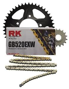 RK Racing Chain 4044-040RK Black Aluminum Rear Sprocket and GB520EXW ...