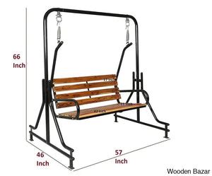 Stylish Teak Wood 2 Seater Swing Perfect Balcony Jhula with Durable ...