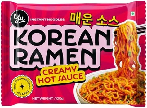 Creamy Hot Sauce Korean Ramen - Zero Preservatives & No MSG - 100% ...