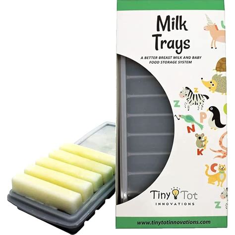 TinyTotInnovations Breast Milk Freezer Storage Trays, 10-1oz Bars, 2 ...