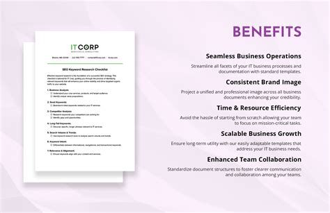 SEO Keyword Research Checklist Template in Word, PDF, Google Docs ...