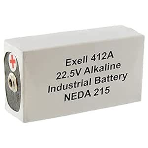 Exell Battery 412A Alkaline 22.5V Battery NEDA 215, 15F20, BLR122 ...