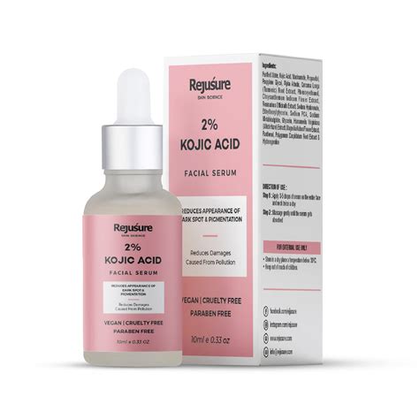 Rejusure 2% Kojic Acid Face Serum with Alpha Arbutin & Niacinamide for ...