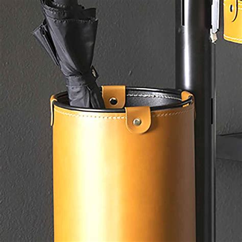 Modern Floor Hook in Regenerated Leather Made in Italy