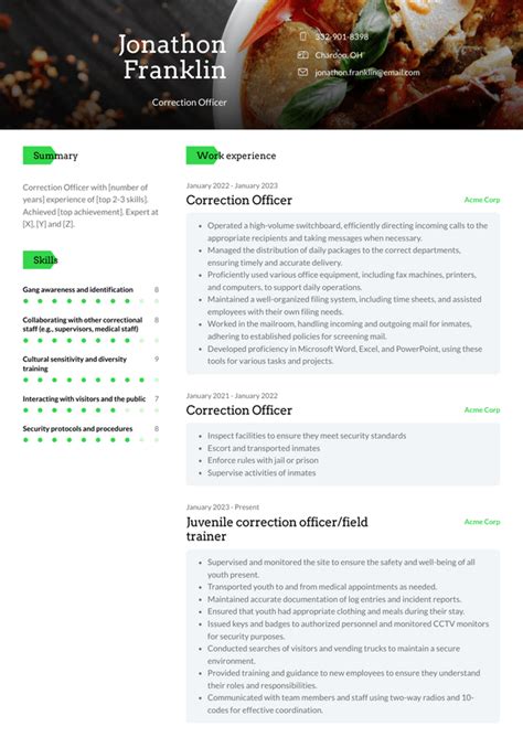 Image result for Correction Resume Format