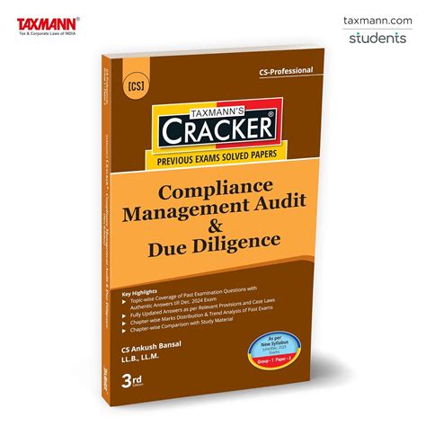 Buy Taxmann's CRACKER for Compliance Management Audit & Due Diligence ...