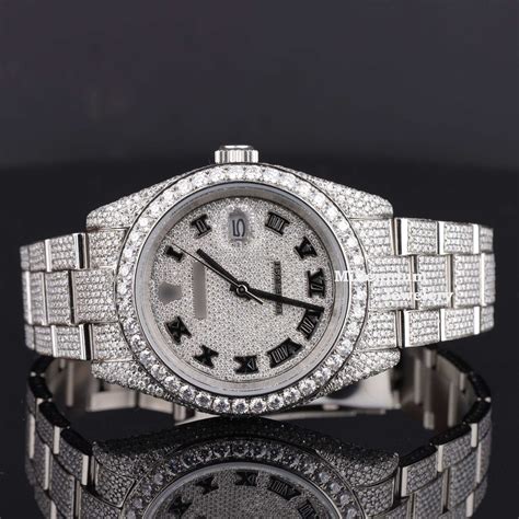 Professional Style Iced Out Automatic Moissanite Watch – Millennium ...
