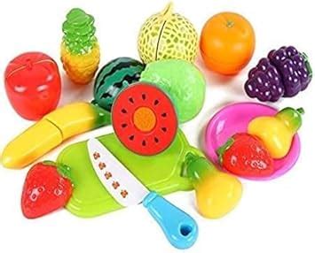 Buy Realistic Sliceable Fruits and Vegetables Cutting Play Toy Set ...