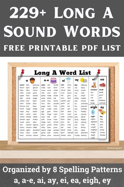 229+ Long A Words: Free Printable List