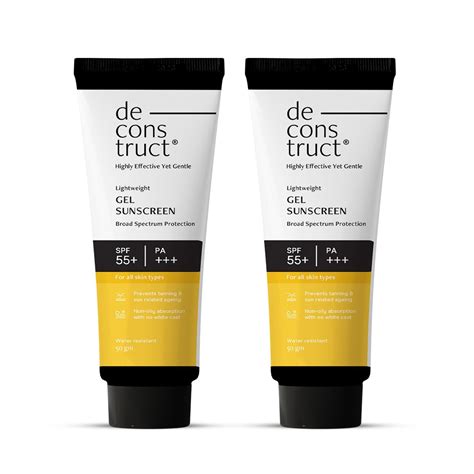 Deconstruct Face Gel Sunscreen SPF 50 + and PA+++ | Gel based sunscreen ...