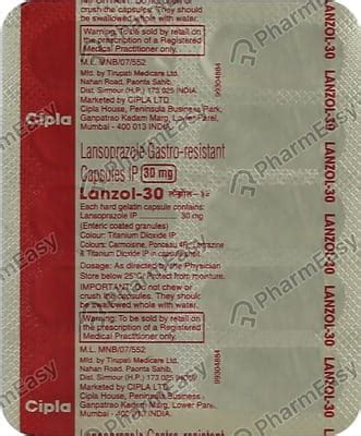 Lanzol 30 Capsule: Uses, Side-effects, Price, Dosage & More Info ...