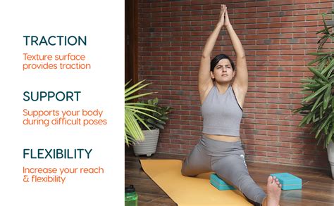 WiseLife Bottle Green Yoga Block | Yoga Brick (Set of 2, Extra Large ...