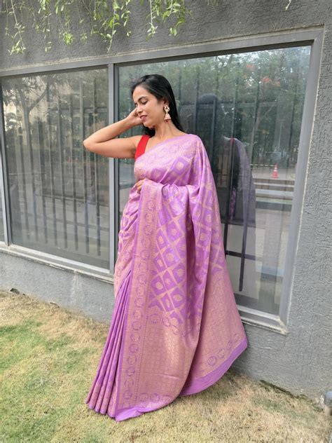 Kashi Gajji - Jasmine Jaal Work| Silkensaga Banarasi Sarees