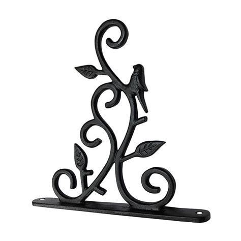 Bird Black Antique Iron Shelf Bracket - Adonai Hardware