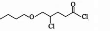 The correct structure of 5-(2-chlorobutoxy) pentanoyl chloride is