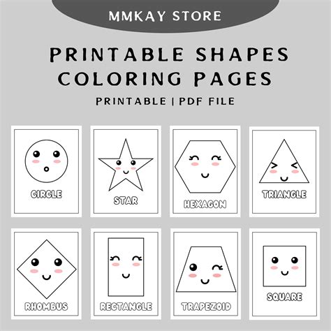 Image result for Shapes Color Sheets