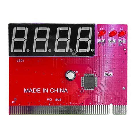 Computer PCI Test Card Motherboard LED 4-Digit Diagnostic Tester Debug ...