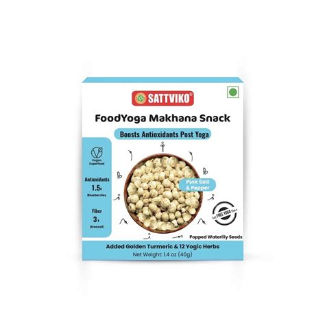 Sattviko Pink Salt Makhana 40 GM - Post Yoga Sattvic Snack