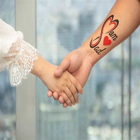 Voorkoms® Mom Dad tattoo Design Men Women Waterproof Temporary Body ...