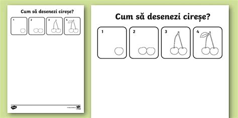 Cum să desenezi cireșe – Desen în creion pentru începători