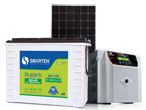 Smarten Superb 2500 VA Solar MPPT PCU, SMARTEN Saver 170 AH Solar Tall ...