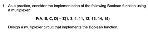 Image result for Boolean Functions Using Multiplexers