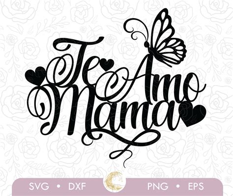 Te Amo Mama cake topper svg Happy Mother's Day Cake - Etsy México