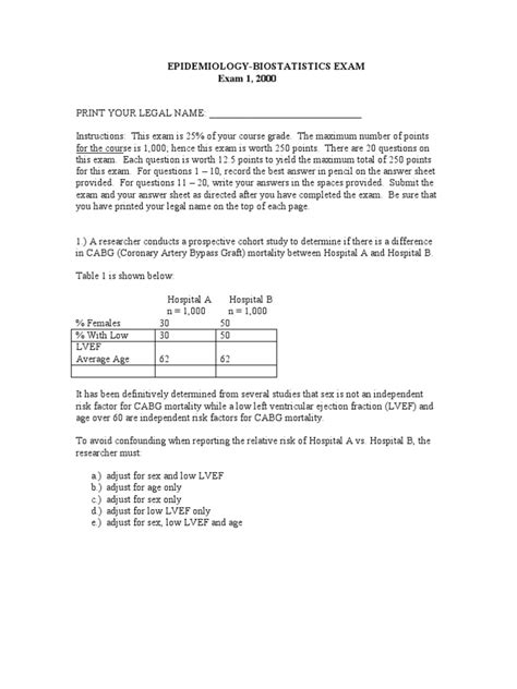 Image result for Epidemiology Study Design Exam Questions PDF