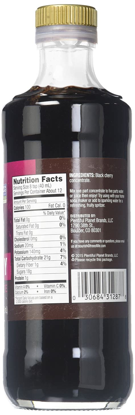 Tree of Life Juice Concentrate - Unsweetened Black Cherry - 16 oz: Buy ...