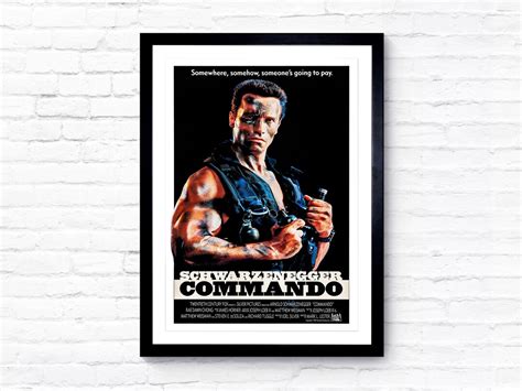 Commando - 1985 - Movie Poster - Film Poster - Cinema Poster - A1/A2/A3/A4/A5 - Etsy