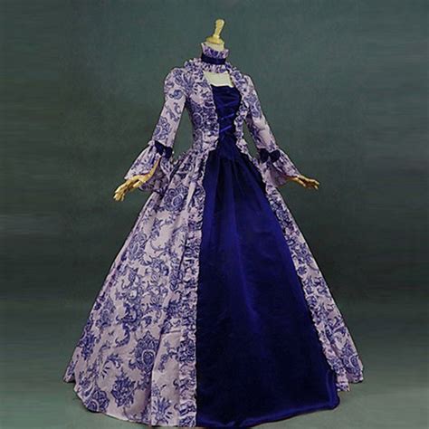 Fartey Plus Size Womens Victorian Rococo Dress Retro Court Square Neck ...