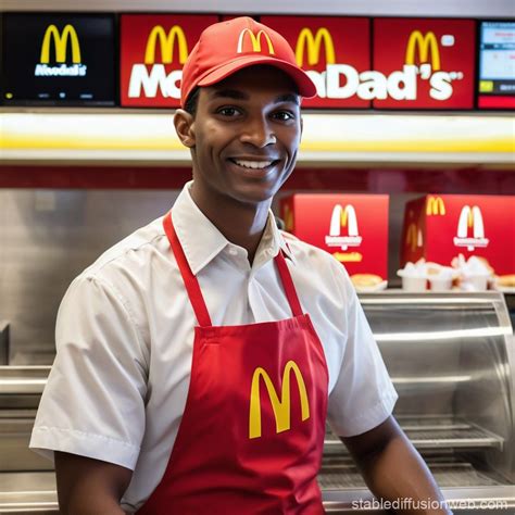 Male Worker at Mcdonalds | Mcdonalds, Fast food workers, Worker