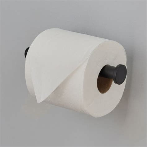 allen + roth Latitude 2 Black Wall mount Single post Toilet Paper ...