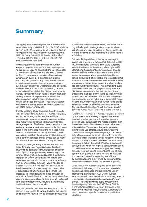 Nuclear Weapons Under International Law - In fact, the 1996 Advisory ...