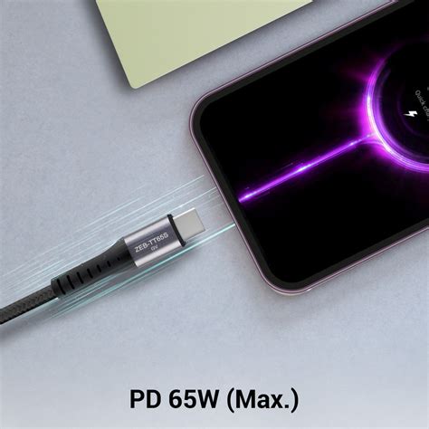 Zebronics TT65S - Type C to type C cable