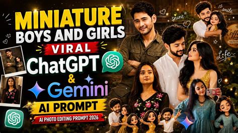 Miniature Boys And Girls Viral ChatGPT & Gemini AI Prompt AI Photo ...