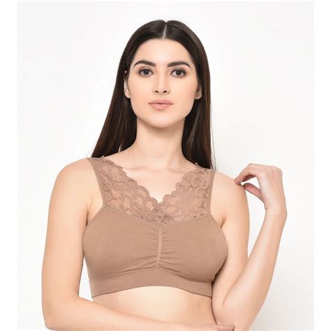 Buy Da Intimo Full Coverage Bralette - Brown Online