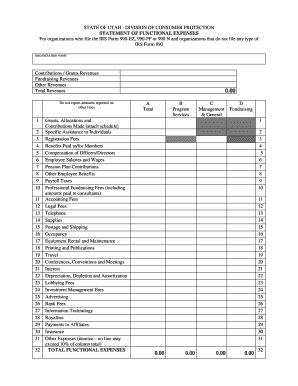 Utah Functional Form Fill In - Fill Online, Printable, Fillable, Blank ...