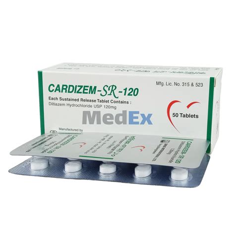 কার্ডিজেম এস আর ১২০ মি.গ্রা. ট্যাবলেট | Cardizem SR | 120 mg | Tablet | Drug International Ltd ...