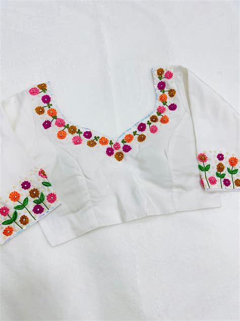 Glacier Handworkwhite silk Blouse