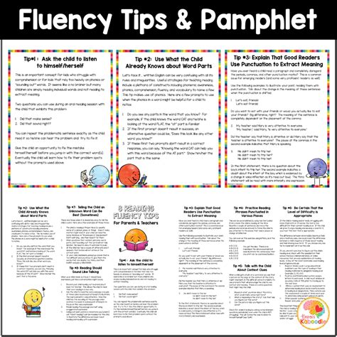 Reading Fluency Tips | Reading Tips for Fluency Strategies for Parents ...