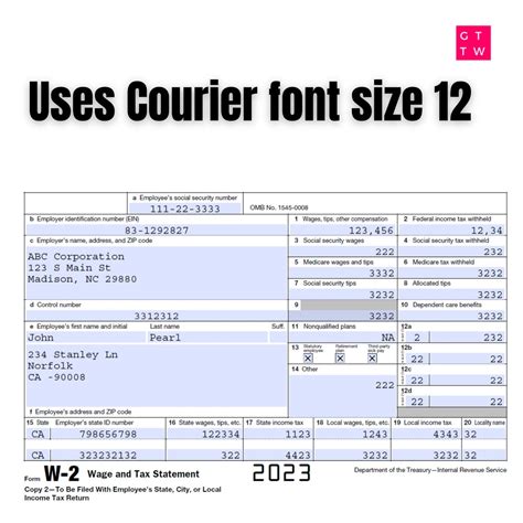 W2 Form IRS 2024/2023 Fillable PDF | With Print and Clear Buttons ...