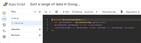 Image result for Google Sheets Sort Script