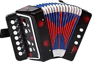 AIMEIS Kids Accordion 10 keys Button Accordian Musical Instrument ...