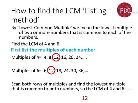 Finding LCM Using Listing Method 的图像结果
