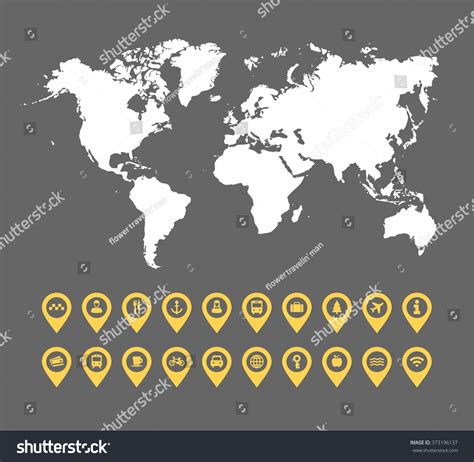 Flat World Map Vector 的图像结果