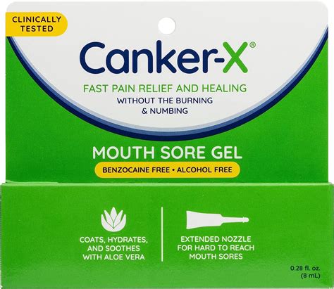 Amazon.com: Canker-X Mouth Sore Gel, Fast Pain Relief & Healing for Canker Sores, Cheek Bites ...