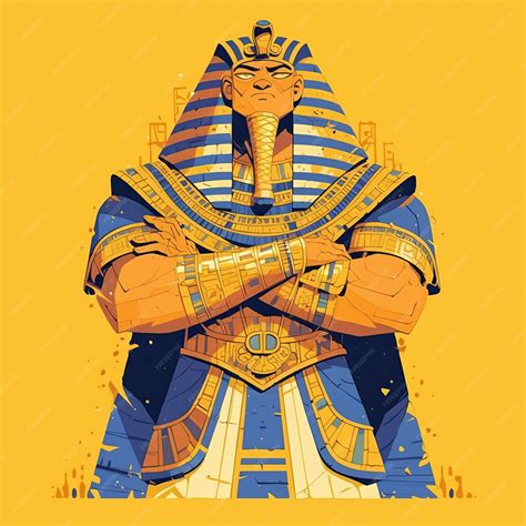 Premium Vector | Egyptian Man in Pharaohs Attire at Historical Reenactment