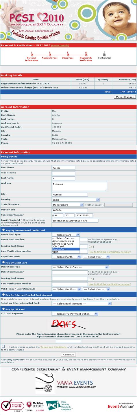 Conference Management :: Payment & Security