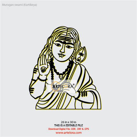 2D Modern Art Murugan swami (Kartikeya) – ArtElora